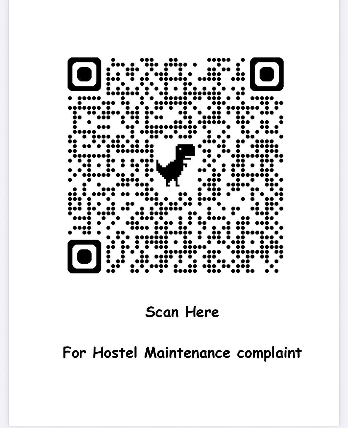 QR code for Hostel Complaint